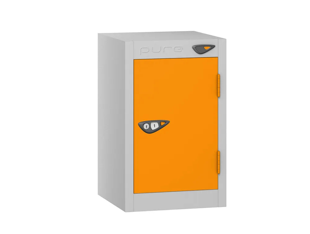 Compact Quarto 1-Door Steel Locker - Pearl Silver Magma