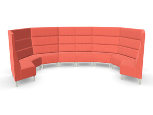 Converse Station High Back Curved Modular Sofa