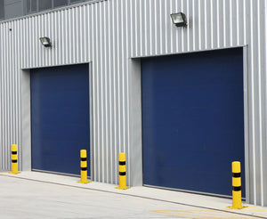 Crash Protection Bollards in Outdoor Setting
