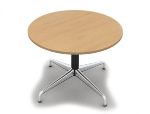 Cruise Circular Meeting Table With Chrome Base In Beech