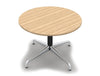 Cruise Circular Meeting Table With Chrome Base In Zebrano
