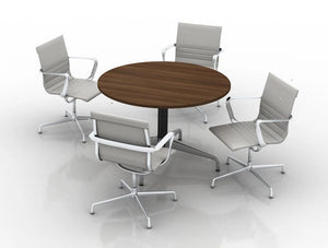 Cruise Circular Meeting Table With Chrome Base
