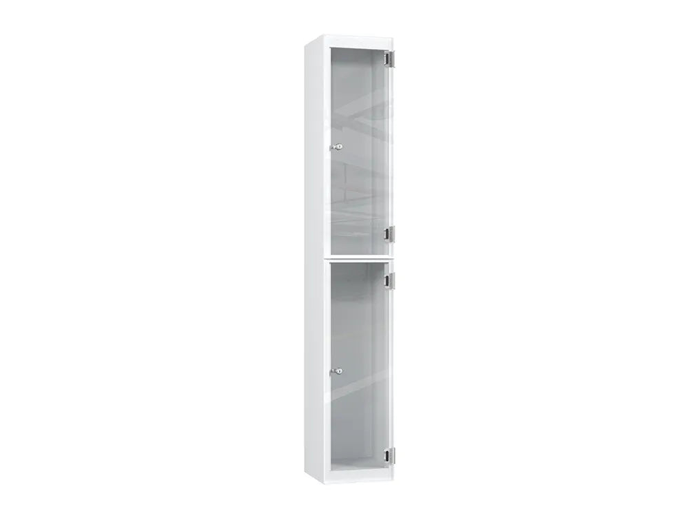 Crystal 2-Door Steel Locker - Arctic White