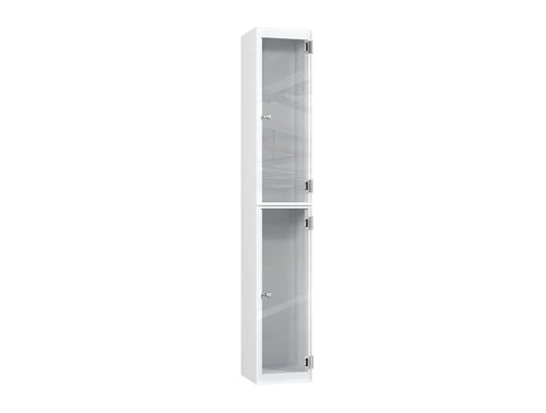 Crystal 2-Door Steel Locker - Pearl Silver