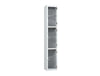 Crystal 3-Door Steel Locker - Pearl Silver