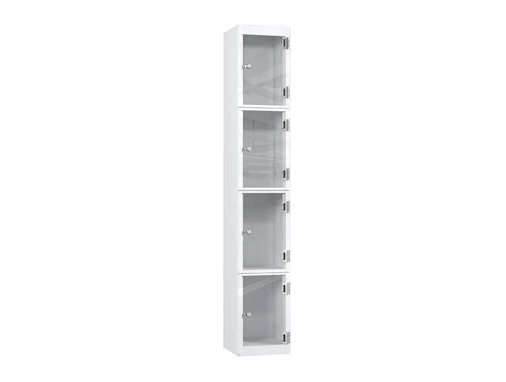 Crystal 4-Door Steel Locker - Arctic White