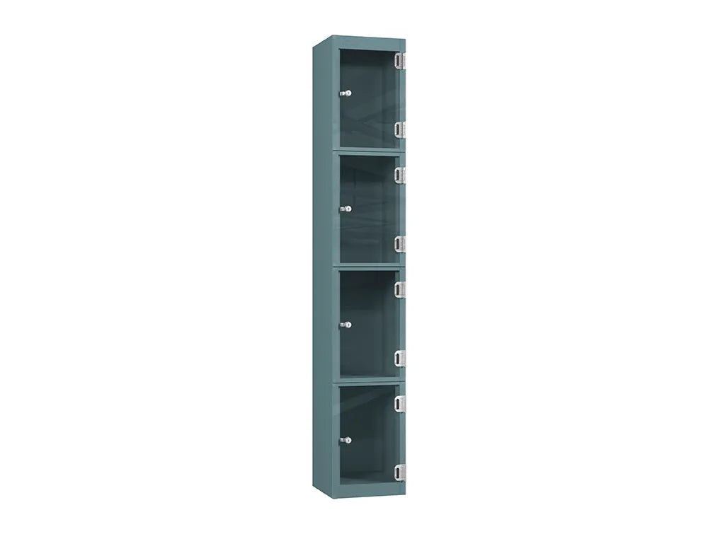 Crystal 4-Door Steel Locker - Pearl Silver