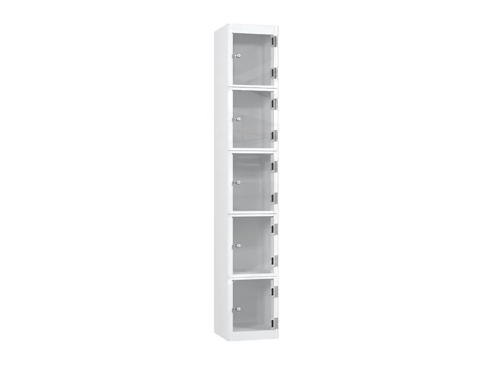 Crystal 5-Door Steel Locker - Arctic White