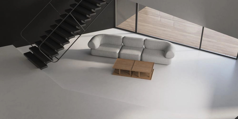 Daaz Modular Seating in Different Configurations with 2 Square Low Coffee Table 2
