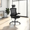 Deluxe Executive Mesh Office Chair in Black Finish with Indoor Plant in Modern Office Setting