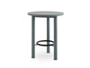 Demino Hightop Table with Foot Railing in Mint with Black Foot Railing