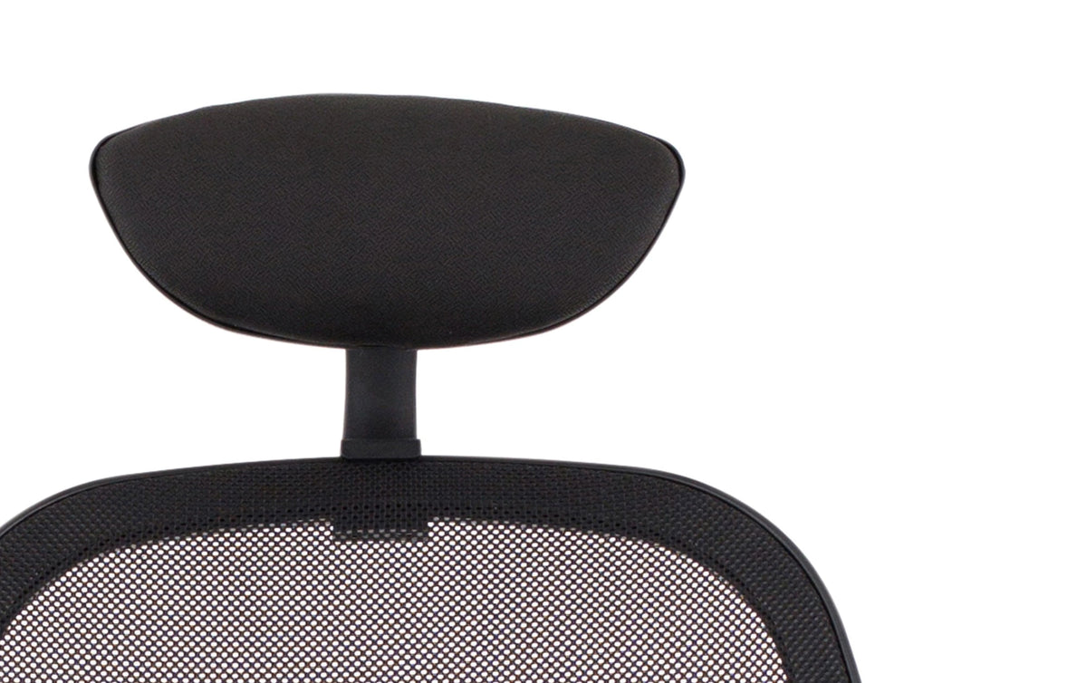 Denver Black Mesh Chair With Headrest Image 19