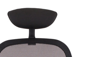 Denver Black Mesh Chair With Headrest Image 19