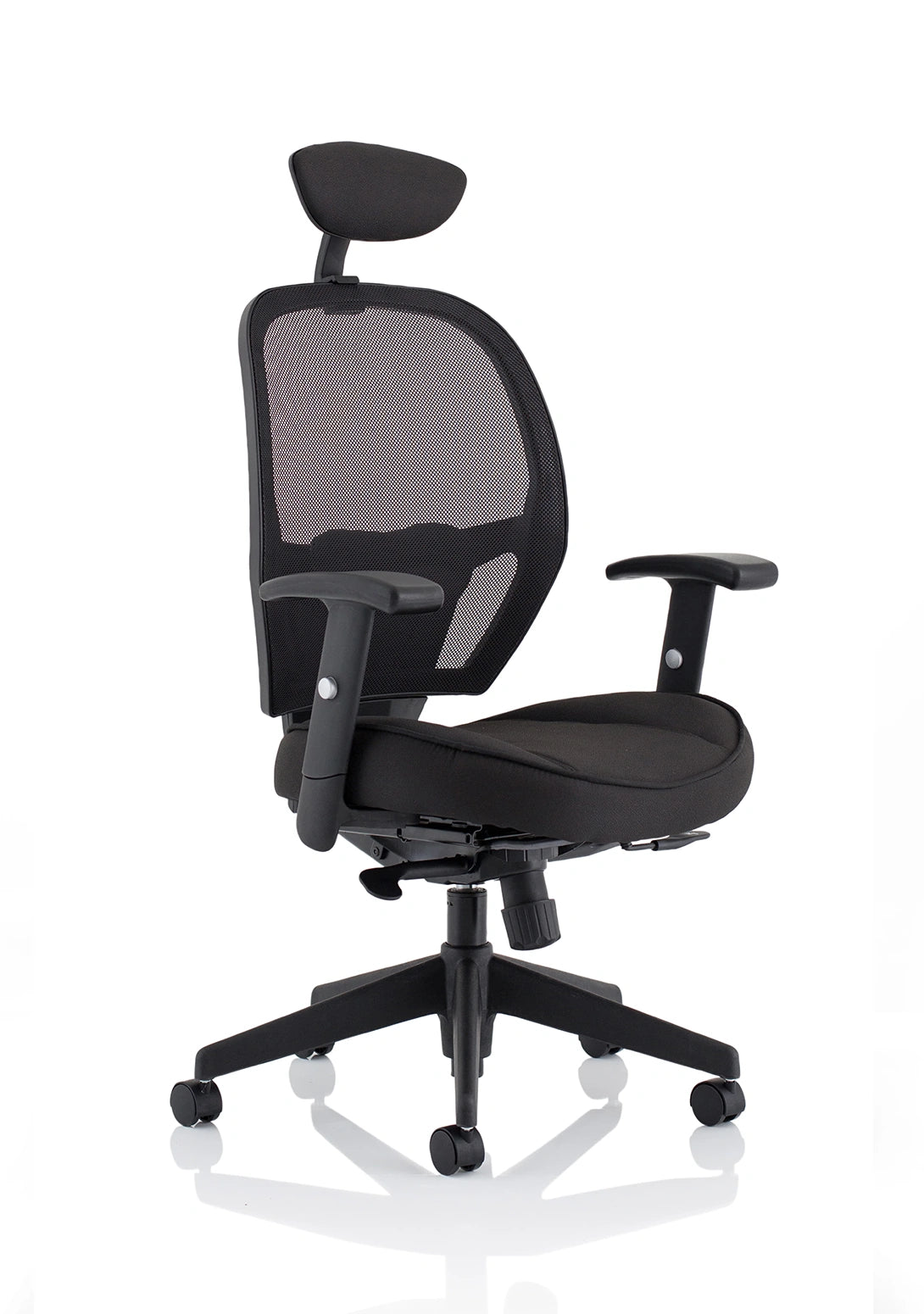 Denver High Mesh Back Black Task Operator Office Chair With Arms KC0283 2