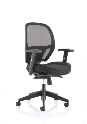 Denver High Mesh Back Black Task Operator Office Chair With Arms OP000234 2