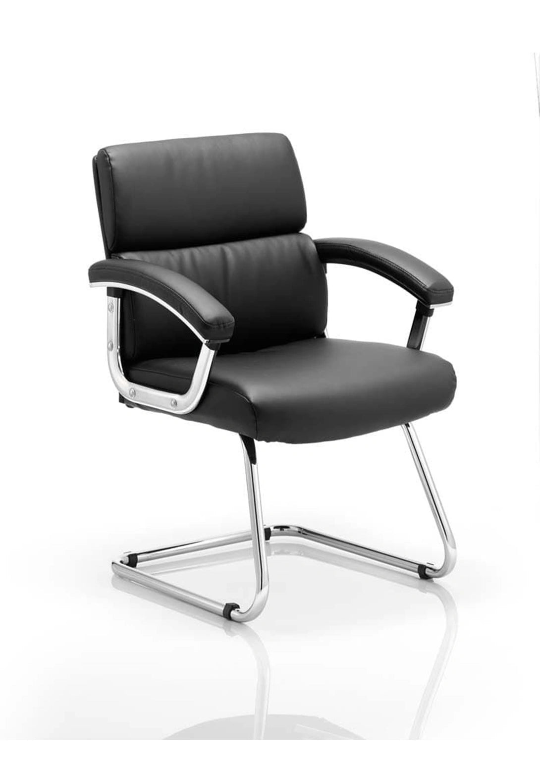 Desire Medium Back Leather Cantilever Visitor Chair With Arms BR000033 2