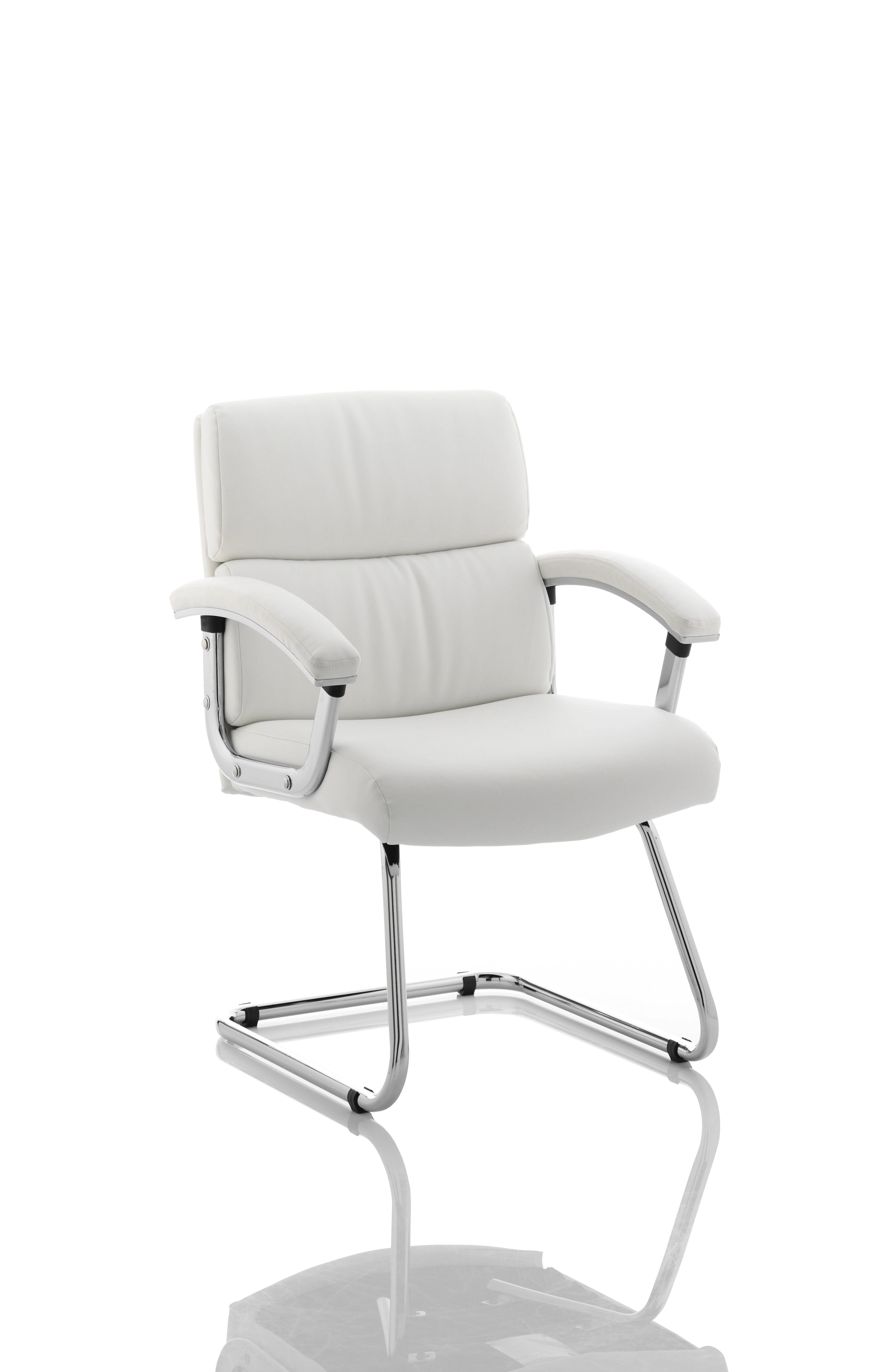 Desire Medium Back Leather Cantilever Visitor Chair With Arms BR000033 1