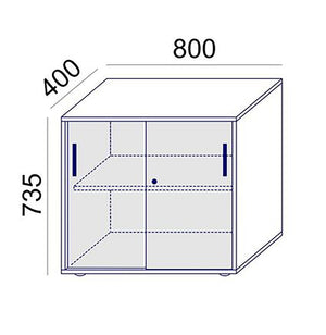 Desk Cabinet With Sliding Doors Sv 16 Dimensions