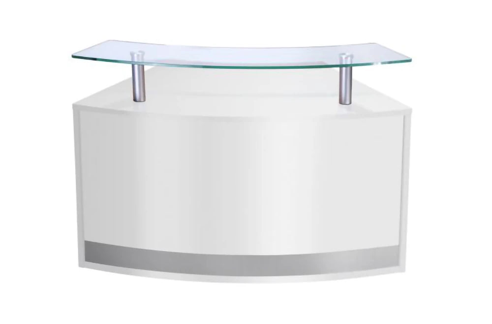 Desk High Radius Complete With Glass Shelf American Black Walnut