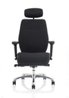 Domino High Back Black Posture Chair With Arms And Headrest PO000066 15