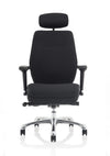 Domino High Back Black Posture Chair With Arms And Headrest PO000066 5