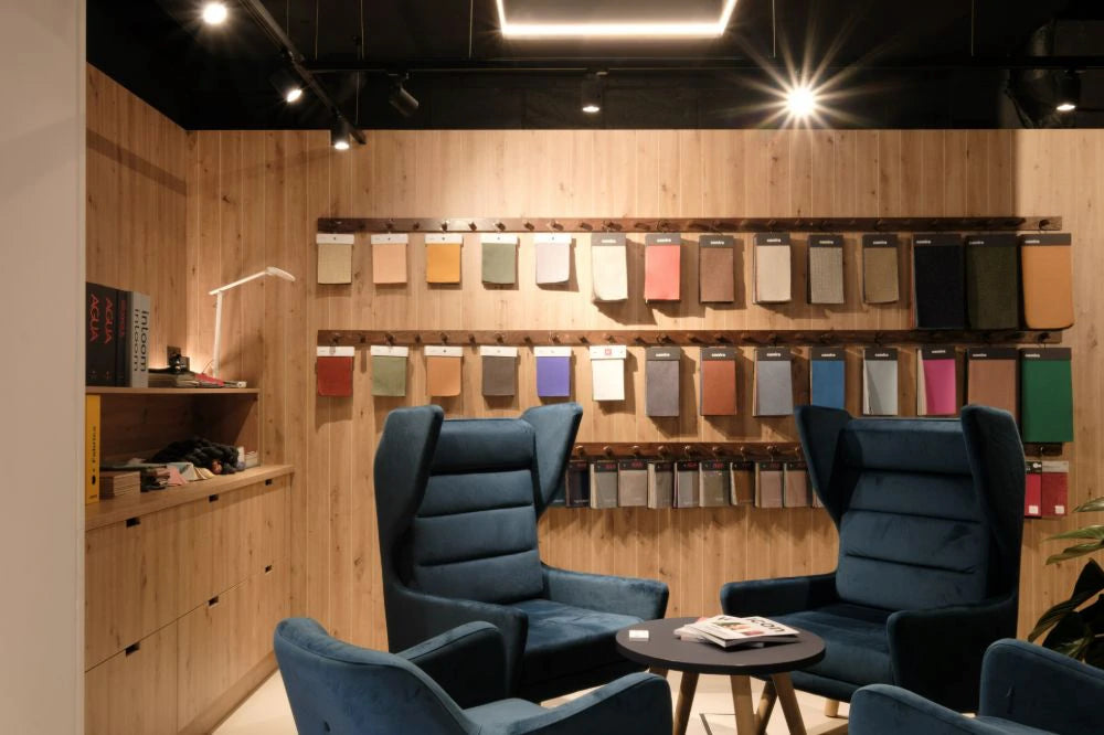 Douglas Single Seater Wing High Back and Low Back Chair with Round Top Coffee Table