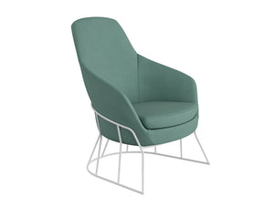 Drive Soft Seating Office Chairs With Light Green Upholstered Finish And Circular Metal Frame