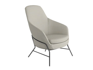 Drive Soft Seating Office Medium Back Chairs With White Upholstered Finish And Four Metal Legs 