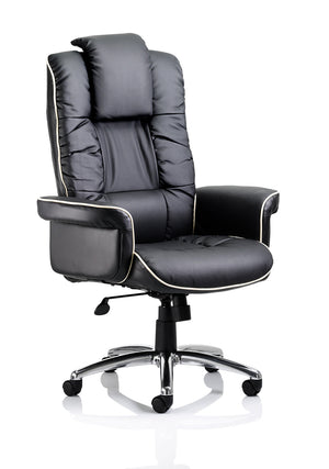 Chelsea Executive Chair Black Soft Bonded Leather With Arms Image 2