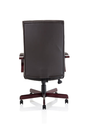 Chesterfield Executive Chair Brown Leather With Arms Image 7