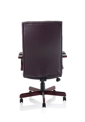 Chesterfield Executive Chair Burgundy Leather With Arms Image 6