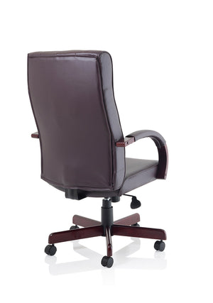 Chesterfield Executive Chair Burgundy Leather With Arms Image 8