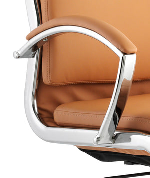 Classic Executive Chair High Back Tan With Arms Image 4