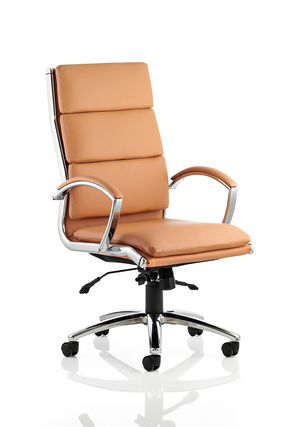 Classic Executive Chair High Back Tan With Arms Image 3