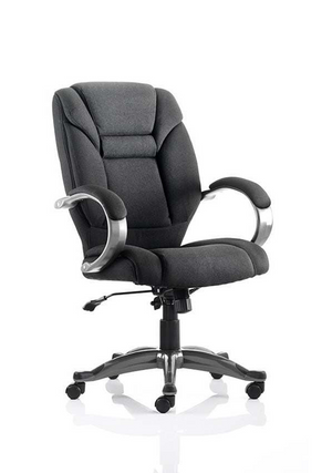 Galloway Executive Chair Black Fabric With Arms