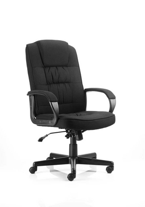 Moore Executive Chair Black Fabric With Arms