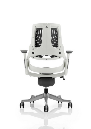 Zure Executive Chair White Shell Elastomer Gel Grey With Arms Image 5