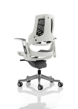 Zure Executive Chair White Shell Elastomer Gel Grey With Arms Image 7