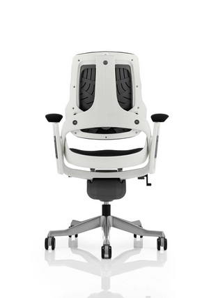Zure Executive Chair White Shell Black Fabric With Arms Image 8
