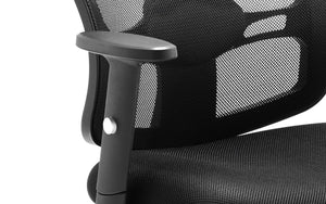 Portland Cantilever Chair Black Mesh With Arms Image 3