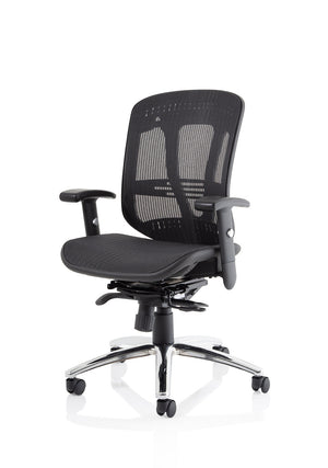 Mirage II Executive Chair Black Mesh With Arms Without Headrest Image 4
