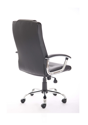 Thrift Executive Chair Black Soft Bonded Leather With Padded Arms Image 5