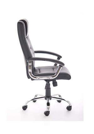 Thrift Executive Chair Black Soft Bonded Leather With Padded Arms Image 6