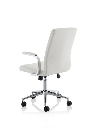 Ezra Executive White Leather Chair Image 7