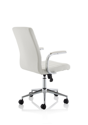Ezra Executive White Leather Chair Image 8