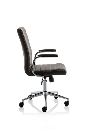 Ezra Executive Brown Leather Chair Image 9