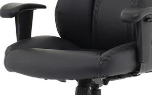 Winsor Black Leather Chair No Headrest Image 15