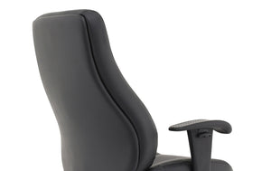 Winsor Black Leather Chair No Headrest Image 11