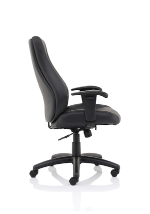 Winsor Black Leather Chair No Headrest Image 20