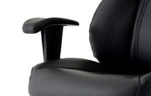 Winsor Black Leather Chair With Headrest Image 20